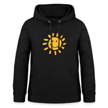 Sonne - Frauen Hoodie - Schwarz - Vorne - AI Model Female 172 light (172cm)