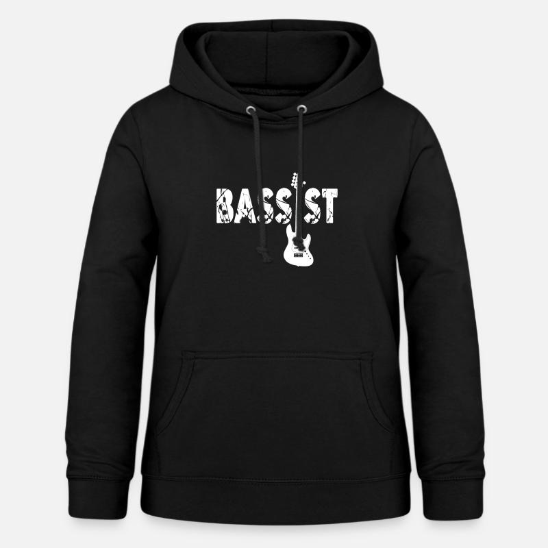 Cadeau de guitare guitariste basse - Sweat à capuche Femme - noir