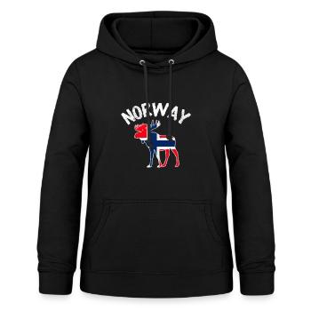 Norwegen - Frauen Hoodie - Schwarz - Vorne - AI Model Female 172 light (172cm)