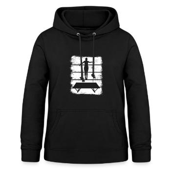 Trampolin Zeichnung - Frauen Hoodie - Schwarz - Vorne - AI Model Female 172 light (172cm)