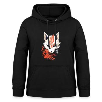 Fox Mask Kumiho Samurai Kitsune Japan Anime - Women's Hoodie - black - Front - AI Model Female 172 light (172cm)