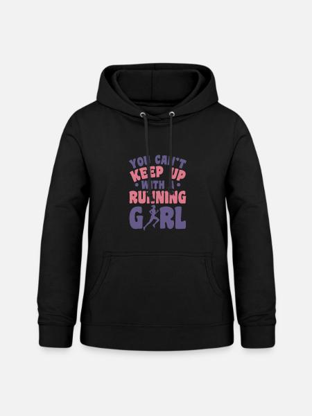 Läuferin - Frauen Hoodie - Schwarz