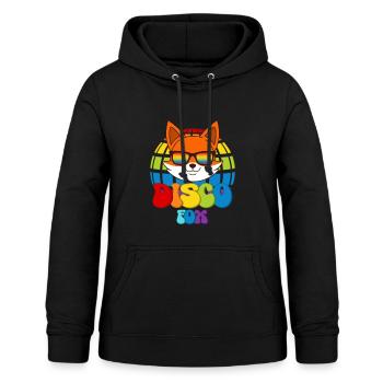 Disco Fox Discokugel Fuchs Sonnenbrille Discofox - Frauen Hoodie - Schwarz - Vorne - AI Model Female 172 light (172cm)