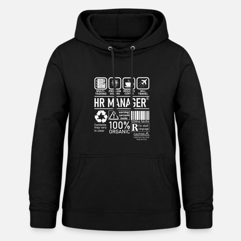 Responsable RH résolution de problèmes multitâches - Sweat à capuche Femme - noir