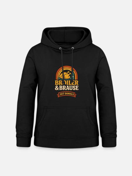 Broiler & Brause – Retro Ostalgie seit damals - Frauen Hoodie - Schwarz