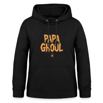Papa Ghoul Spinnenhänger - Frauen Hoodie - Schwarz - Vorne - AI Model Female 172 light (172cm)