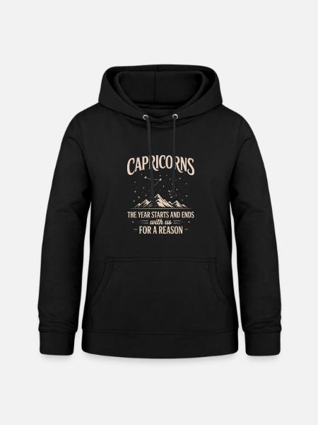 Steinbock Sternzeichen - Frauen Hoodie - Schwarz