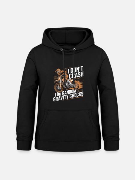 Random Gravity Checks Motocross - Frauen Hoodie - Schwarz