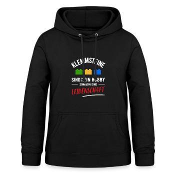 Pierres de serrage | Ce n’est pas un passe-temps mais une passion - Sweat à capuche Femme - noir - Devant - AI Model Female 172 light (172cm)