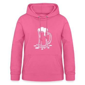 Überlaufender Bierkrug Schaum Party - Frauen Hoodie - Pink - Vorne - AI Model Female 172 light (172cm)