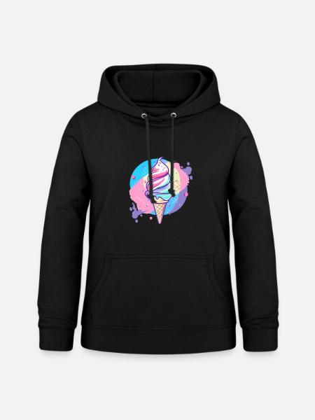 Eiscreme - Frauen Hoodie - Schwarz