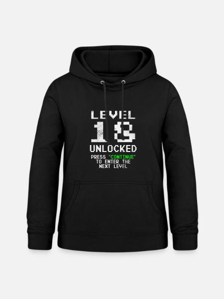 Level 18 Unlocked - Frauen Hoodie - Schwarz