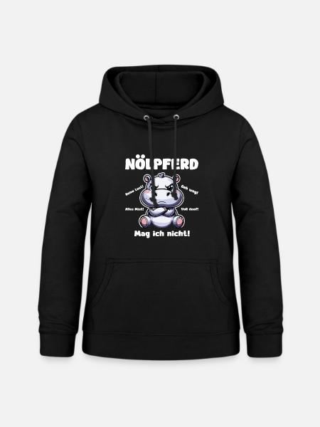 Nölpferd - Frauen Hoodie - Schwarz