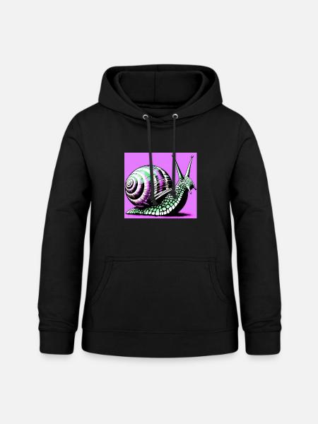 Schnecke - Frauen Hoodie - Schwarz