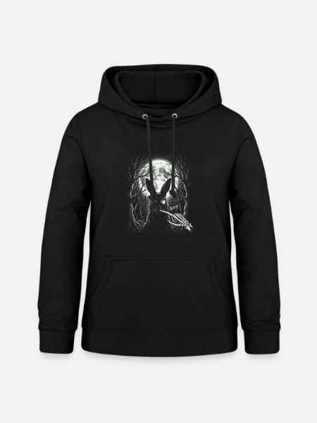 Skelettboop, gruselig, niedlich, Hasen, Goth, - Frauen Hoodie - Schwarz