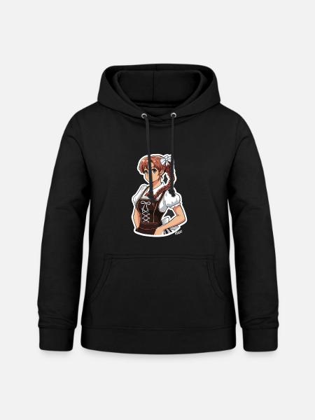 Dirndl Anime Charme - Frauen Hoodie - Schwarz