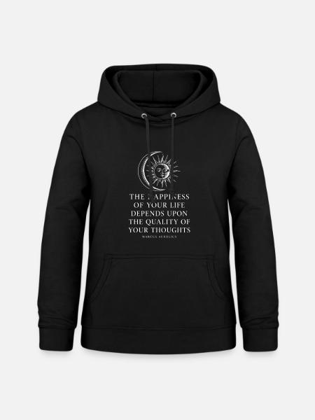 Qualität der Gedanken - Frauen Hoodie - Schwarz
