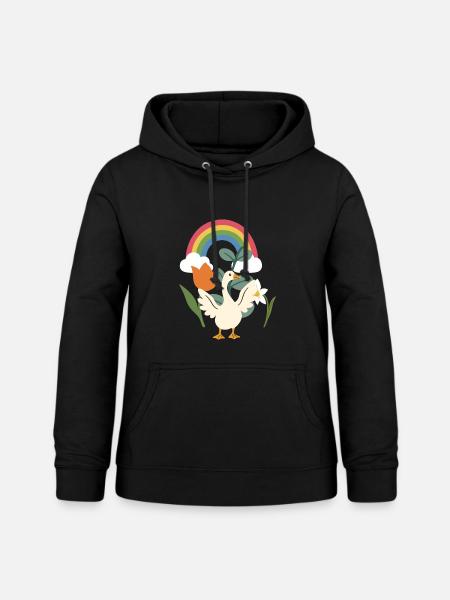 Kinder · Geschenkidee · Gans · Natur - Frauen Hoodie - Schwarz