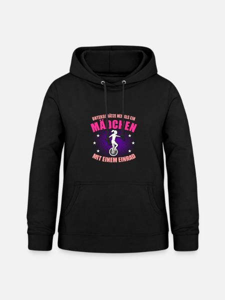 Einrad Einradfahrerin - Frauen Hoodie - Schwarz