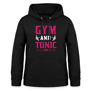 GYM et Tonique - Sweat à capuche Femme - noir - Devant - AI Model Female 172 light (172cm)