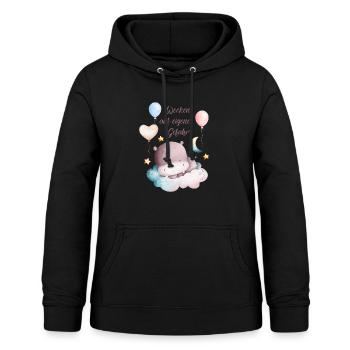 Baby nijlpaard aquarel wakker worden op eigen risico - Vrouwen hoodie - zwart - Voor - AI Model Female 172 light (172cm)