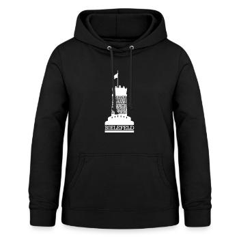 Bielefelder Bezirke mit Sparrenburg - Frauen Hoodie - Schwarz - Vorne - AI Model Female 172 light (172cm)