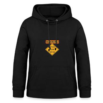 Lustige schwangere Mama Geschenk Warnung Geschwindigkeit Bump Ahead - Frauen Hoodie - Schwarz - Vorne - AI Model Female 172 light (172cm)