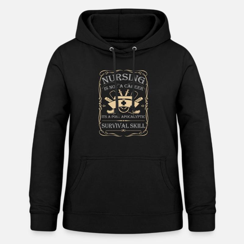 Infirmière Infirmière - Sweat à capuche Femme - noir