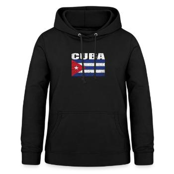 Kuba-Land-Vintages kubanisches Staatsflagge-Geschenk - Frauen Hoodie - Schwarz - Vorne - AI Model Female 172 light (172cm)