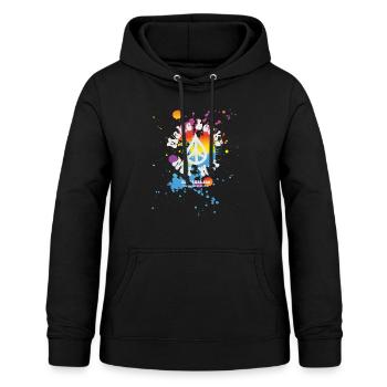 Faire des fuites pas la guerre - WikiLeaks - Sweat à capuche Femme - noir - Devant - AI Model Female 172 light (172cm)