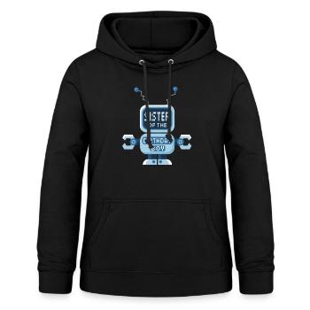 Schwester des Geburtstagskind-Roboterliebhabers Bday Party - Frauen Hoodie - Schwarz - Vorne - AI Model Female 172 light (172cm)