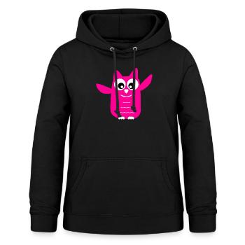 Hibou owl - Sweat à capuche Femme - noir - Devant - AI Model Female 172 light (172cm)