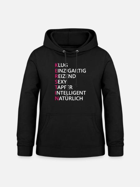 Kerstin Name Geschenk - Frauen Hoodie - Schwarz