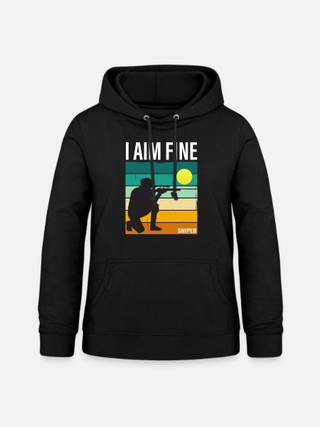 I AIM FINE - Sniper - Frauen Hoodie - Schwarz