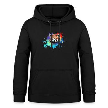 Roter panda ,Graffiti, Malerei,pandabär, bär, bunt - Frauen Hoodie - Schwarz - Vorne - AI Model Female 172 light (172cm)