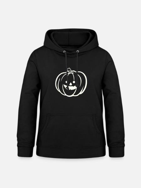 Kürbisgesicht Halloween - Frauen Hoodie - Schwarz