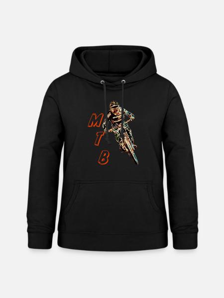 Downhill-Mountainbiken - Frauen Hoodie - Schwarz