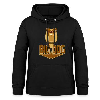 Großer Hund - Frauen Hoodie - Schwarz - Vorne - AI Model Female 172 light (172cm)