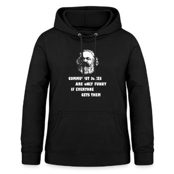 Marx Kommunismus Lustig Humor Spruch Sprüche - Frauen Hoodie - Schwarz - Vorne - AI Model Female 172 light (172cm)