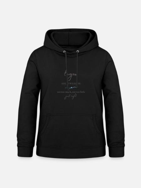 Lagom - Frauen Hoodie - Schwarz