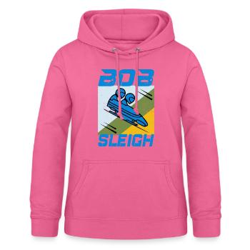 Bob Bobfahren Bobfahren Wintersport - Frauen Hoodie - Pink - Vorne - AI Model Female 172 light (172cm)