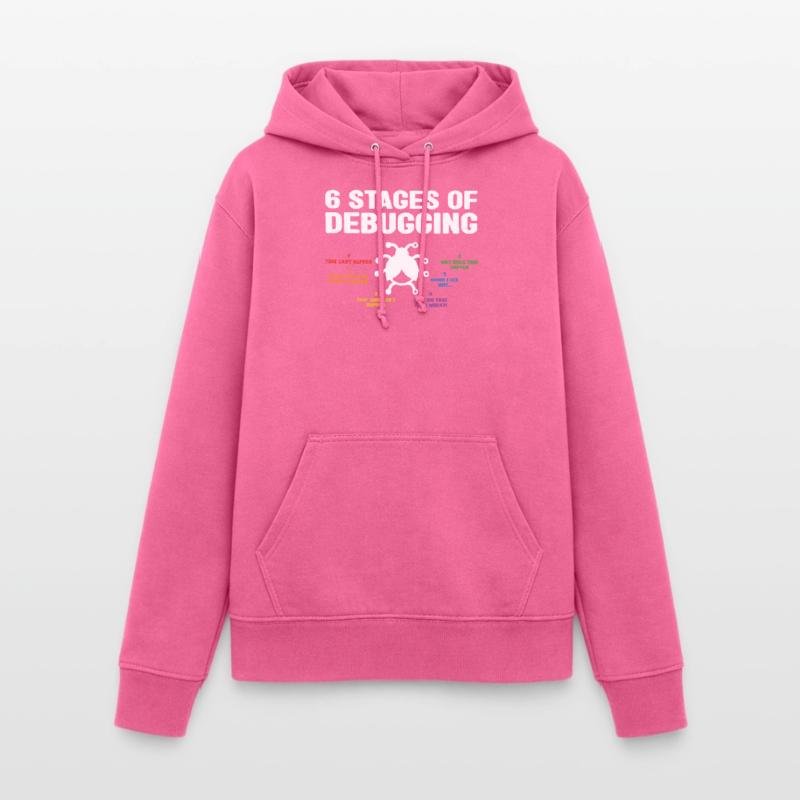 6 Stages Of Debugging Coder Programmer Software De Frauen Hoodie