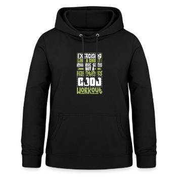 Bodybuilding Powerlifting Weightlifting Fitness - Women's Hoodie - black - Front - AI Model Female 172 light (172cm)