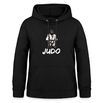 Japanisches Judo Gorilla Judoka - Frauen Hoodie - Schwarz - Vorne - AI Model Female 172 light (172cm)