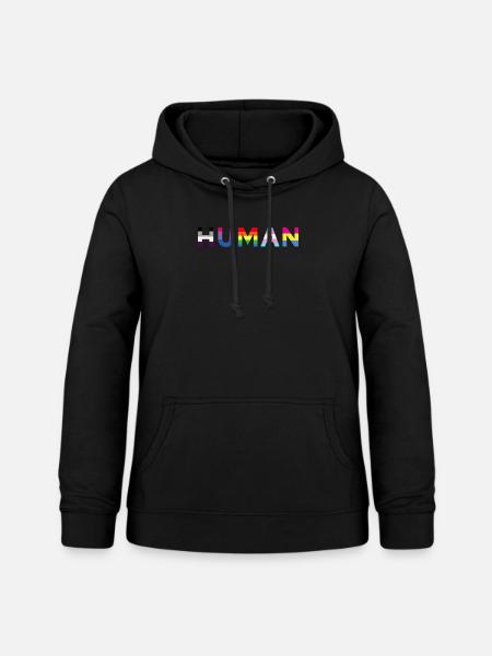 Human Gay Pride LGBTQ LGBT Geschenkidee Geschenk - Dame hoodie - sort