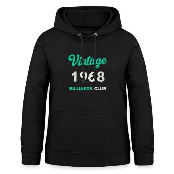 Vintage 1968 – Billiards Club Retro Geburtsjahr - Frauen Hoodie - Schwarz - Vorne - AI Model Female 172 light (172cm)