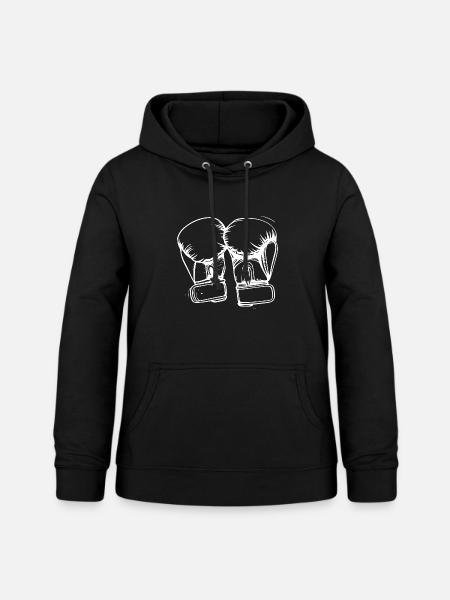 Boxhandschuhe Skizze - Frauen Hoodie - Schwarz