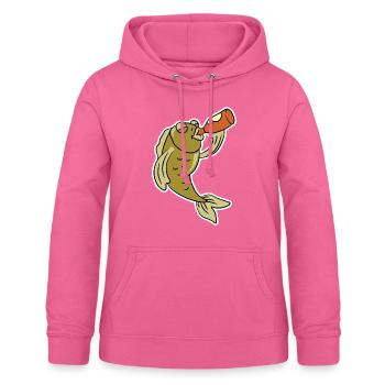 Angeln Bier Hobby Trinken Fisch Geburtstag Geschenk - Frauen Hoodie - Pink - Vorne - AI Model Female 172 light (172cm)