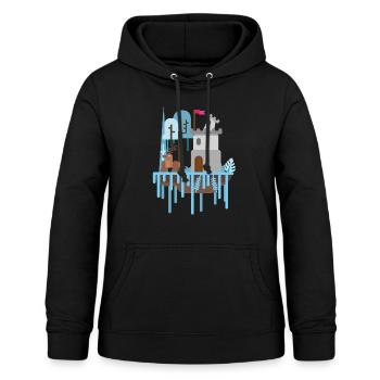 Schloss Beschützer - Frauen Hoodie - Schwarz - Vorne - AI Model Female 172 light (172cm)