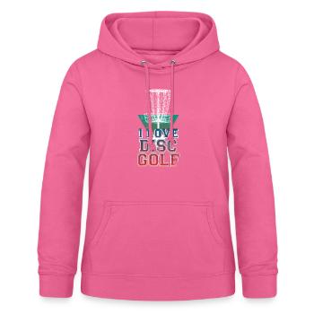 Disc Golf - Sweat à capuche Femme - rose - Devant - AI Model Female 172 light (172cm)